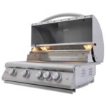 Blaze 6 Ft Island in Alaska Gray with NG LBM Grill and Trash Rollout - Image 3