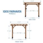 10 x 10 Fairhaven Pergola Rustic Finish - Image 7