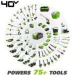 Greenworks Self-Propelled 21-inch Brushless Lawn Mower 40V with 5Ah Battery and Charger - Image 7