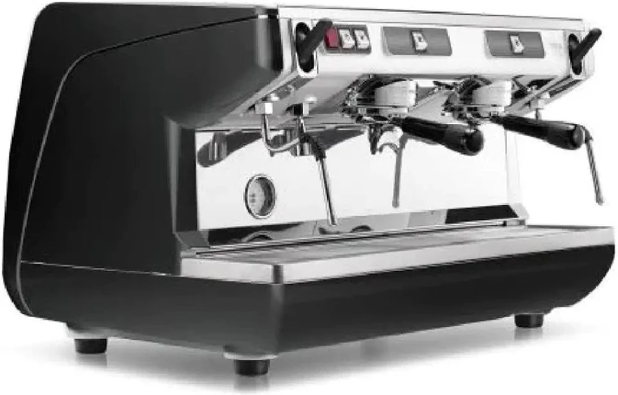 5-1.png New Commercial Espresso Coffee Machine, Black - Image 1