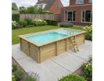 Piscine Hors Sol En Bois Aqua 6.1 X 2.85 H.1.31 M avec plage - Image 2