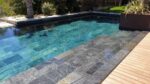 Mini piscine bloc polystyrène4 x 2.50 x 1.50 m : avec liner pierre de bali : Basalt - Image 3