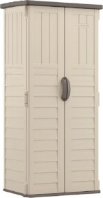 Suncast Vertical Outdoor Storage Shed with All-Weather Construction, Vanilla - Image 5