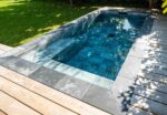 Mini piscine bloc polystyrène4 x 2.50 x 1.50 m : avec liner pierre de bali : Basalt - Image 4