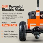 SuperHandy 2800-lb Capacity 3-Wheel Orange Steel Dolly GUO041 - Image 6