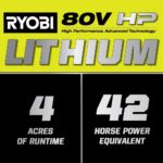 80V Max HP Lithium 54″ Brushless Electric Zero Turn Lawn Mower - Image 24