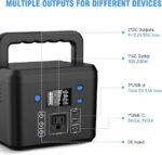 200W Portable Power Station, Powkey 120Wh/33,000mAh Power Bank with AC Outlet, 110V 6 Outputs Solar Generator External Battery Pack with LED Light for Home Use and Outdoor Camping - Image 4