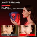 INIA Glow 4D Wireless Red Light Therapy Mask for face – Dual NIR, 320 LEDs, 4 Modes, Under-Eye Cooling, Cordless & Rechargeable LED Face Mask for Home & Travel, Skincare Gifts for Women Mom Wife, Blue - Image 3
