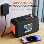 HOWEASY Portable Power Station,120W(240W Peak) Solar Generator,88Wh Lithium Battery Power with 110V AC Outlet/DC/USB/LED Light for Outdoor Camping Trip Hunting Emergency(Solar Panel Optional) - Image 2