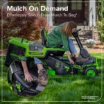 Greenworks 80V 30” Crossovert Riding Lawn Tractor With 6.0 Ah Batteries & 600-Watt Charger - Image 3