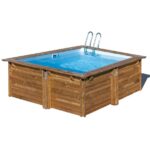 Piscine bois carrée Capri 420 x 420 x 145 cm