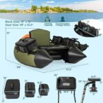 Costway Inflatable Fishing Float Tube with Foldable Padded Seat and Adjustable Footrest - Image 4