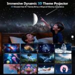 Rossetta 3D Projector, 60 Themes HD 3D Galaxy Projector with Bluetooth Speaker & Remote, 1H/2H Timer, Night Light for Bedroom, Home Decor, Party, Birthday & Christmas Gifts for Adults, Girls, Boys - Image 2