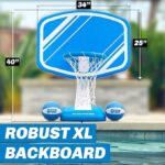 GoSports Splash Hoop Swimming Pool Basketball Game, Includes Poolside Water Basketball Hoop, 2 Balls and Pump – Choose Your Style - Image 4