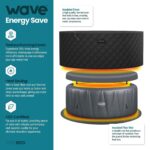 Wave Atlantic 6 Person Round Inflatable Hot Tub, Navy - Image 6