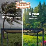 16×10 Sarasota Steel Louvered Pergola - Image 4