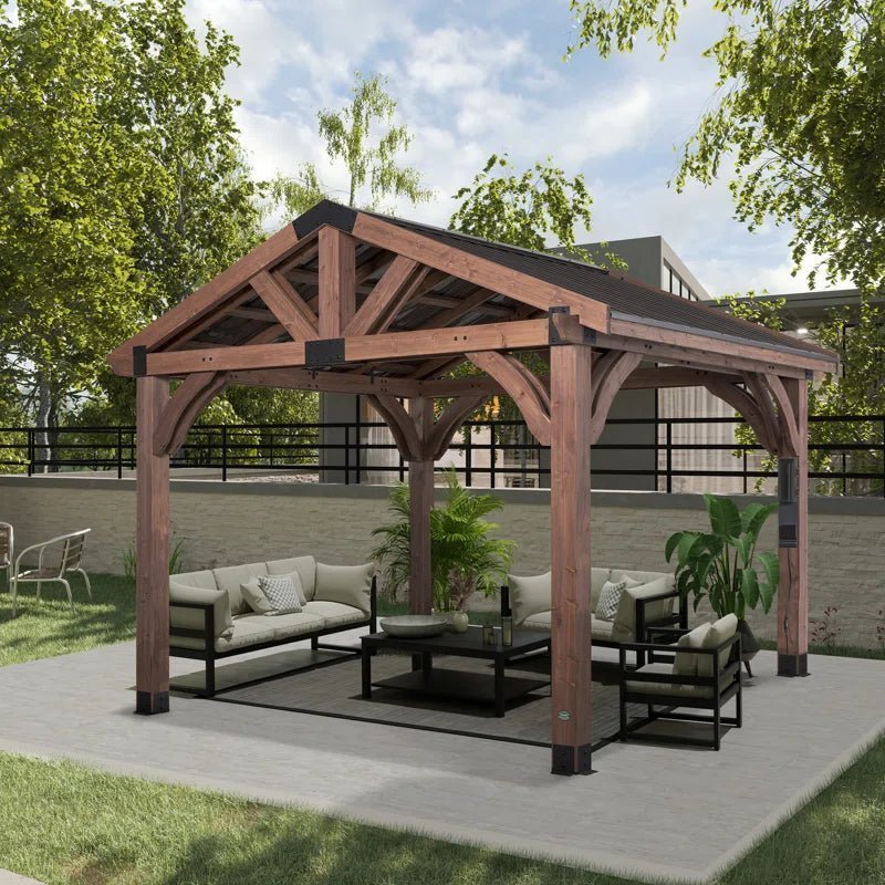 AYW-0057.1-1.jpg Arlington 12×10 Solid Wood Patio Gazebo - Image 1
