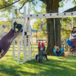 Honey Bear Hangout Swing Set