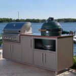 Challenger Designs 83″ Kamado Grill & Built-in Grill Outdoor Kitchen Island - Image 2