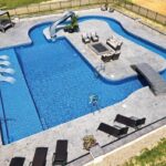 Cayman with Light Blue Mystic Inground Pool Liner
