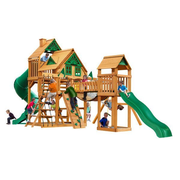 Gorilla_Treasure_Trove_I_Swing_Set_Treehouse_Roof_01-1037-AP_with_kids_studio_600x600.jpg Gorilla Playsets Treasure Trove Swing Set - Image 1
