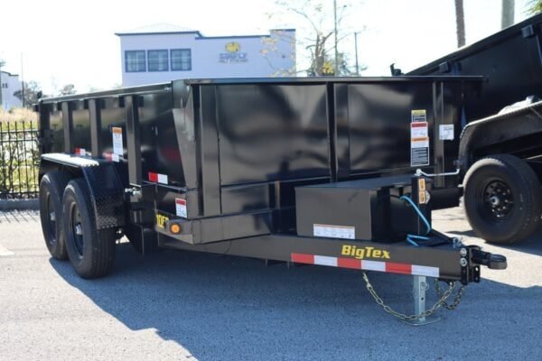 IMG_7846-600x400-1-1.jpg 12 Foot Big Tex Pro Series Tandem Axle Single Ram with Spreader Gate Black Dump Trailer (10SR-12XLBK6SIR) - Image 1