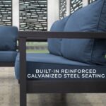Ridgedale Modern Steel Cabana Pergola with Conversational Seating - Image 15