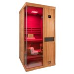 HKXSC 1-Person oxygen ion Indoor Steam Sauna African Mahogany Wood