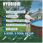 Bestway Hydrium 18′ x 52″ Round Steel Wall Above Ground Pool Set - Image 4