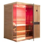HKXSC 1-Person oxygen ion Indoor Steam Sauna African Mahogany Wood - Image 3