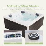 4-person Outdoor Hot Tub With 32 Water Jets And Digital Control System Patiowell - Image 4