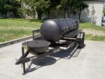 330 Gallon Pull Behind BBQ Smoker with Round Charcoal Grill 3500lb Axle - Image 3