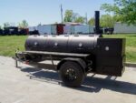 330 Gallon Pull Behind BBQ Smoker with Round Charcoal Grill 3500lb Axle - Image 4