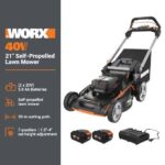 Worx 40-volt 21-in Cordless Self-propelled Lawn Mower 5 Ah - Image 4