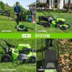 Greenworks 48V Cordless Battery Push Mower w/ Two 4.0Ah USB Batteries & Dual Port Rapid Charger - Image 3