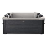 Spa rigide OSLO Mspa 6 personnes gris. 4 coussins. bâche incluse. hydromassages système