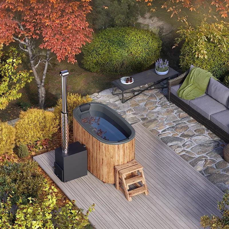 q-1.jpg Ducktub Ovalti bain nordique pour 2 personnes – chauffé au bois à l’électricité - Image 1