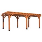 Backyard Discovery Beaumont 20 Ft x 12 Ft Cedar Patio Pergola with Power