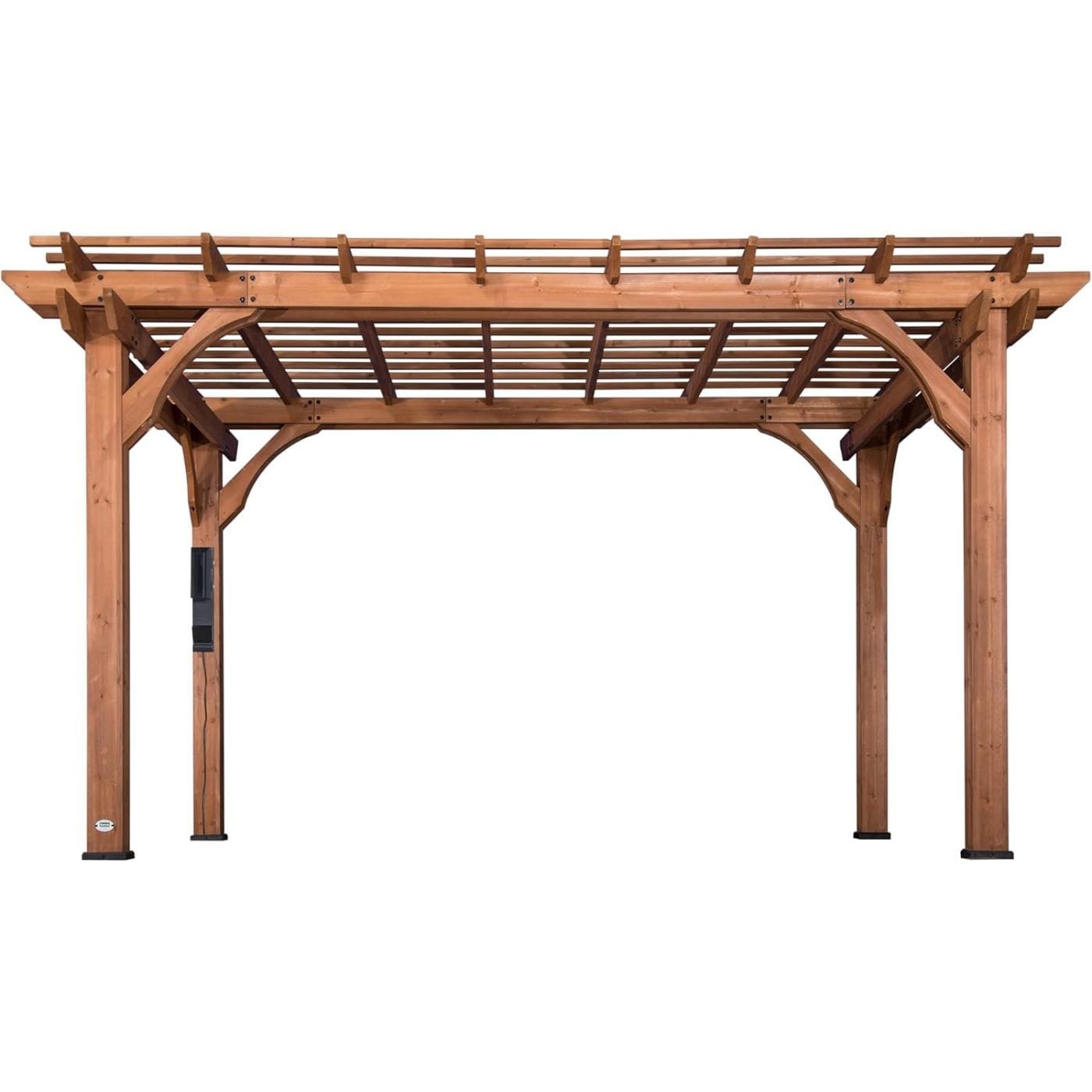 saybrokeeer-product-104-image-1.jpg Backyard Discovery 14 Ft x 10 Ft Somerville Cedar Pergola with Power - Image 1