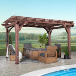 Backyard Discovery 14 Ft x 10 Ft Somerville Cedar Pergola with Power - Image 2