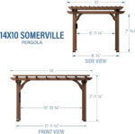 Backyard Discovery 14 Ft x 10 Ft Somerville Cedar Pergola with Power - Image 3