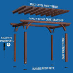 Backyard Discovery 14 Ft x 10 Ft Somerville Cedar Pergola with Power - Image 4