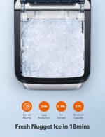 Aicook Countertop Nugget Ice Maker 26 lbs. Portable Sonic Ice Machine with Self-Cleaning - Image 2