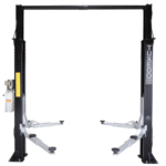 Premium 9000 Lb. Capacity Asymmetric Clear-Floor 2-Post Car Lift in Black