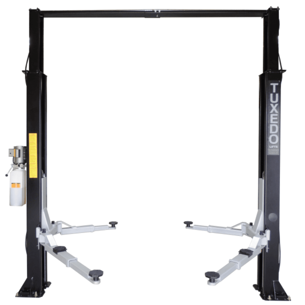 saybrokeeer-product-178-image-1.png Premium 9000 Lb. Capacity Asymmetric Clear-Floor 2-Post Car Lift in Black - Image 1