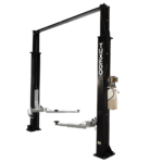 Premium 9000 Lb. Capacity Asymmetric Clear-Floor 2-Post Car Lift in Black - Image 3