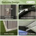 Craftsman 7' x 7' Steel-Reinforced Resin Outdoor Storage Shed with Floor - Image 2