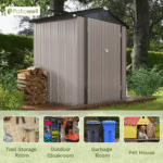Craftsman 7' x 7' Steel-Reinforced Resin Outdoor Storage Shed with Floor - Image 5
