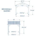 Backyard Discovery Brookdale 12' x 10' Cedar Wood Gazebo Outdoor Patio Pavilion with Black Steel Roof and PowerPort - Image 4