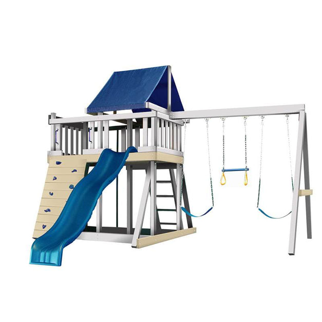 saybrokeeer-product-29-image-1.png Congo Monkey Playsystem Adventurer Wooden Outdoor Swing Set with Fort Wave Slide and Rock Wall - Image 1